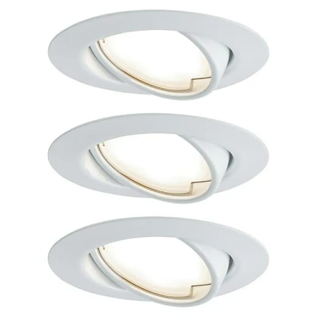 Paulmann LED-Einbaustrahler Base Coin schwenkbar 3 x 5 W Weiß
