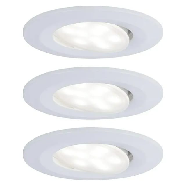 Paulmann LED Einbauleuchte Calla rund 3x6W Weiß matt schwenkbar 4000K IP65