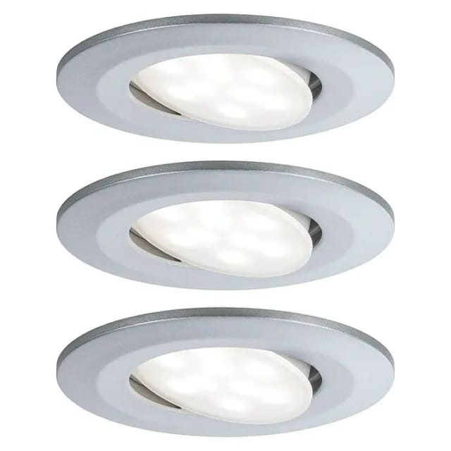 Paulmann LED Einbauleuchte Calla rund 3x6W Chrom matt schwenkbar 4000K IP65