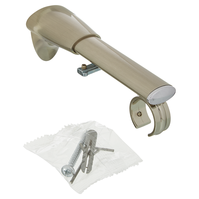 Gardinia Universal Windsor Träger 1- und 2-Lauf für Ø 25 mm Edelstahl-Optik