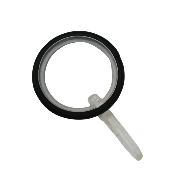 Gardinia Gardinenringe Kreta mit Gleiteinlage Schwarz