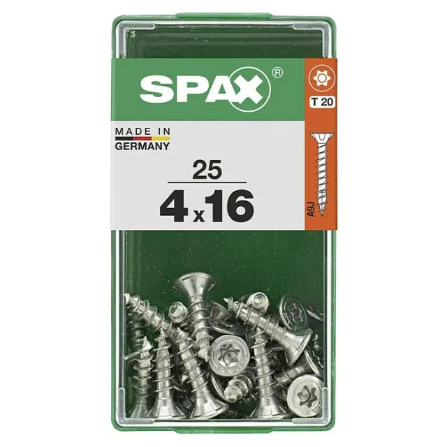 Spax Senkkopf Universalschraube T-Star plus-Antrieb Ø 4 mm x 16 mm 25 Stück