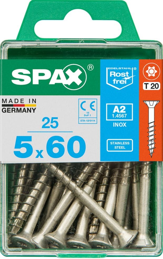 Spax Senkkopf Universalschraube T-Star plus-Antrieb Ø 5 mm x 60 mm 25 Stück