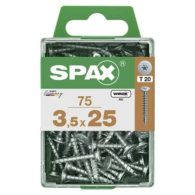 Spax Flachkopf Universalschraube T-Star plus-Antrieb Ø 3,5 mm x 25 mm 75 Stück