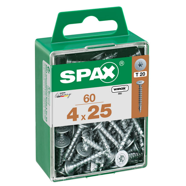 Spax Flachkopf Universalschraube T-Star plus-Antrieb Ø 4 mm x 25 mm 60 Stück