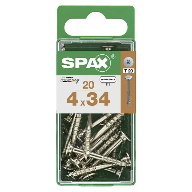 Spax Flachkopf Universalschraube T-Star plus-Antrieb Ø 4 mm x 34 mm 20 Stück