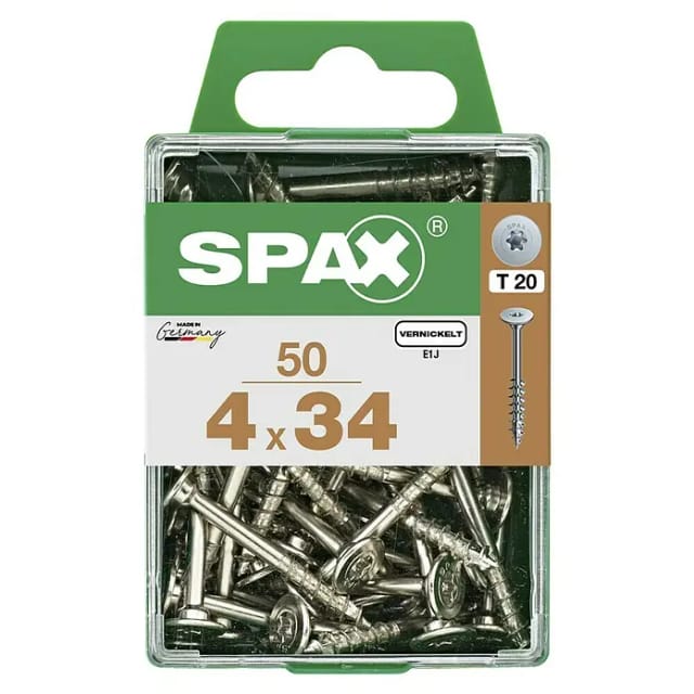 Spax Flachkopf Universalschraube T-Star plus-Antrieb Ø 4 mm x 34 mm 50 Stück