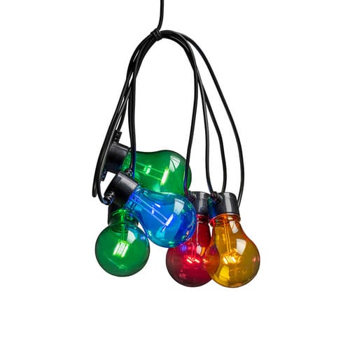 Konstsmide LED-Lichterkette Outdoor Biergarten 10 Leuchtmittel Bunt