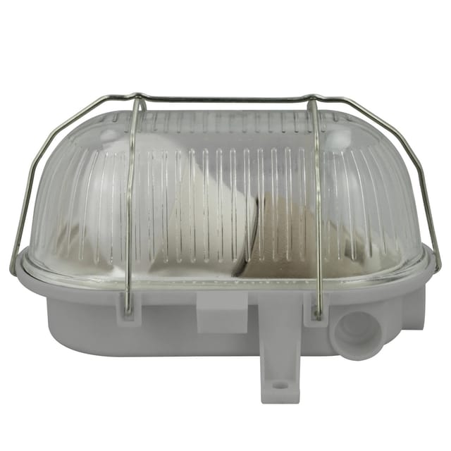 e2 elektro LED-Ovalleuchte mit Drahtkorb Grau 17,5 cm 12,5 cm x 11 cm