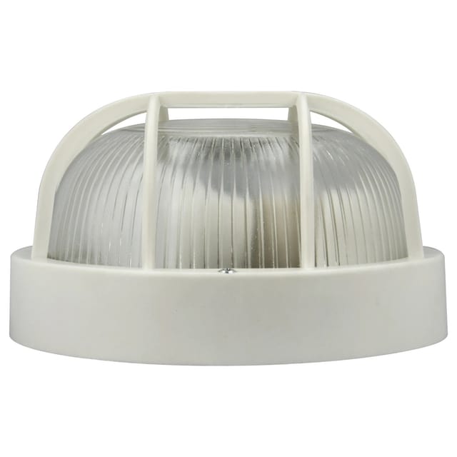 e2 elektro LED-Rundleuchte mit Kunststoffkorb Weiß Ø 18,5 cm