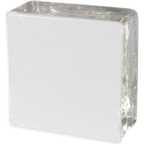 Glasbaustein Crystal Collection 1-Seitig Satiniert 10 cm x 10 cm x 5 cm
