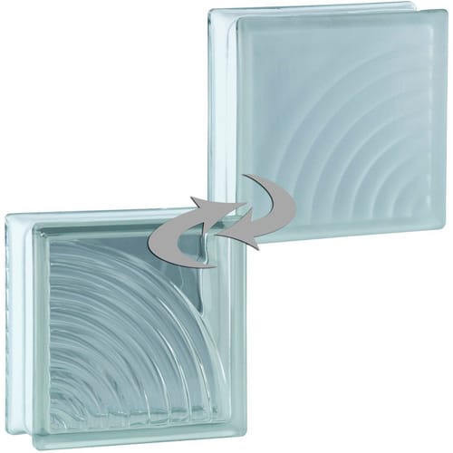 BM Glasstein Midarc Super White 1-Seitig Satiniert 19 cm x 19 cm x 8 cm