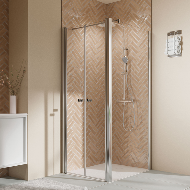 Breuer Seitenwand Rechts Elana 2.0 Pendeltür Sicherheitsglas 200 x 75 cm Chrom