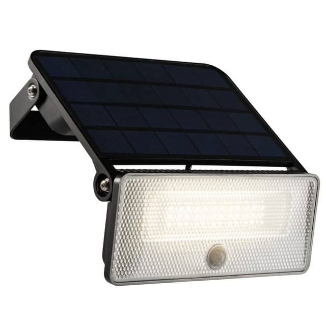 LED's Work Solar-Außenleuchte mit Sensor 12 W 1.600,m 4.000 K IP54 Schwarz