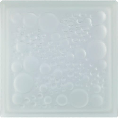 Glasstein Savona Weiß 2-Seitig Satiniert 19 cm x 19 cm x 5 cm