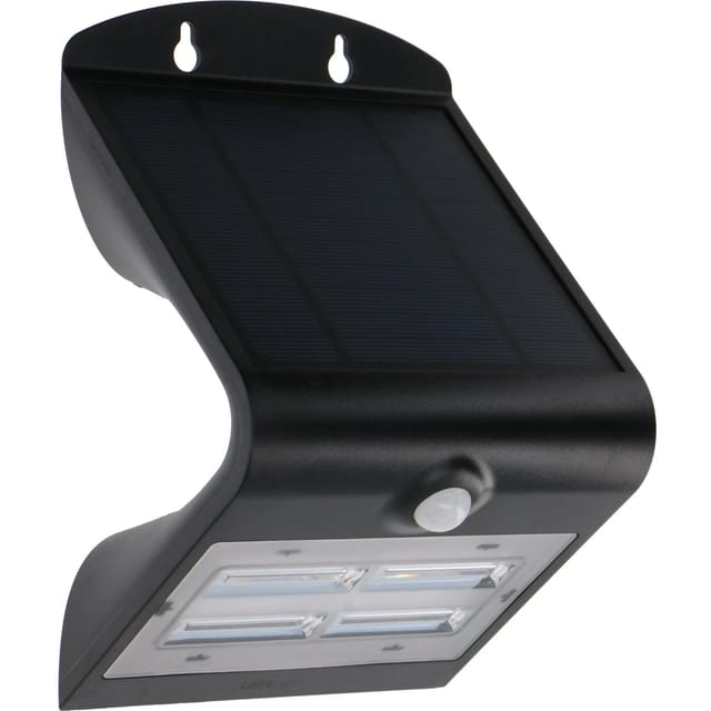 LED's Work Solar-Außenleuchte Flutlicht mit Sensor 3,2 W 400,m 3.000 K Schwarz