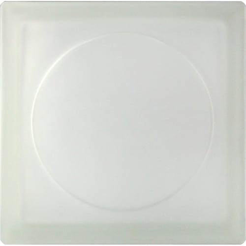 Glasstein Alpha Weiß 2-Seitig Satiniert 19 cm x 19 cm x 8 cm
