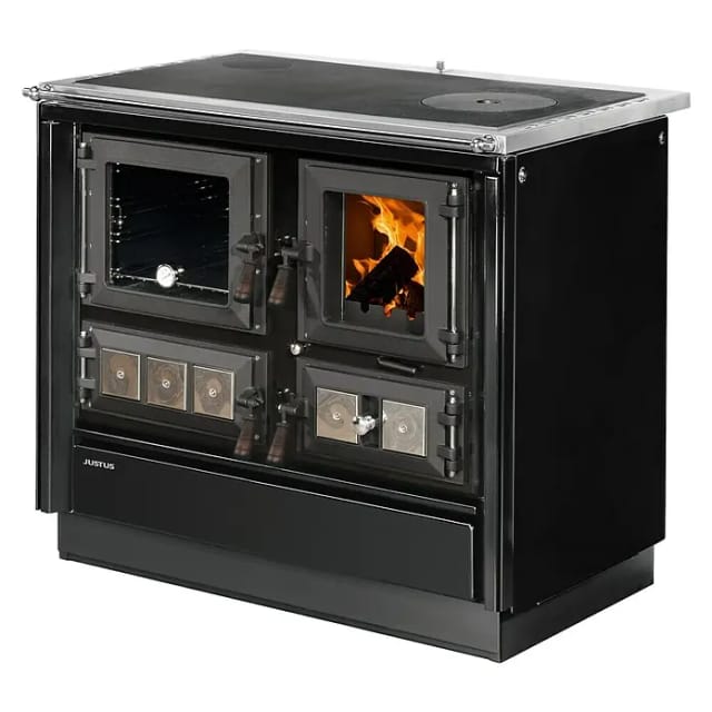 Justus Küchenofen Rustico 90 2.0 Stahl Schwarz 7 kW