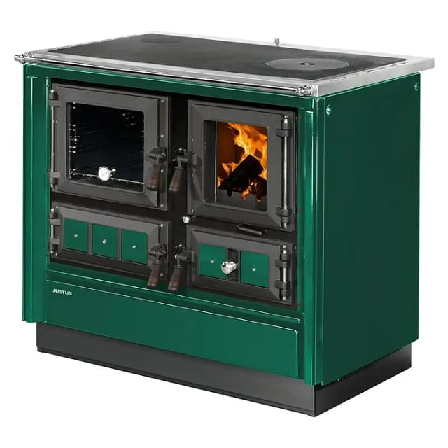 Justus Küchenofen Rustico 90 2.0 Stahl Grün 7 kW