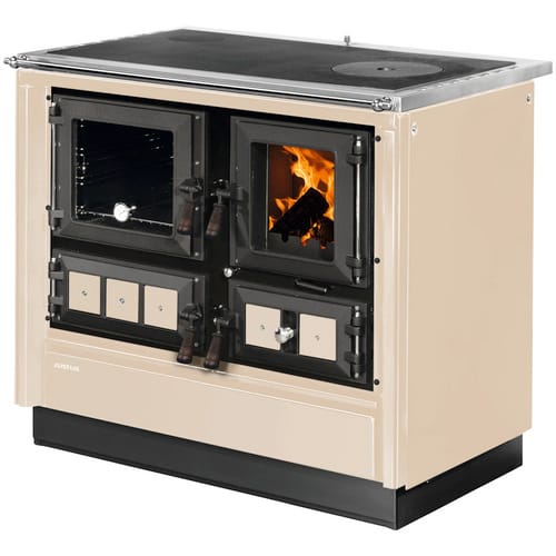 Justus Küchenofen Rustico 90 2.0 Stahl Creme 7 kW