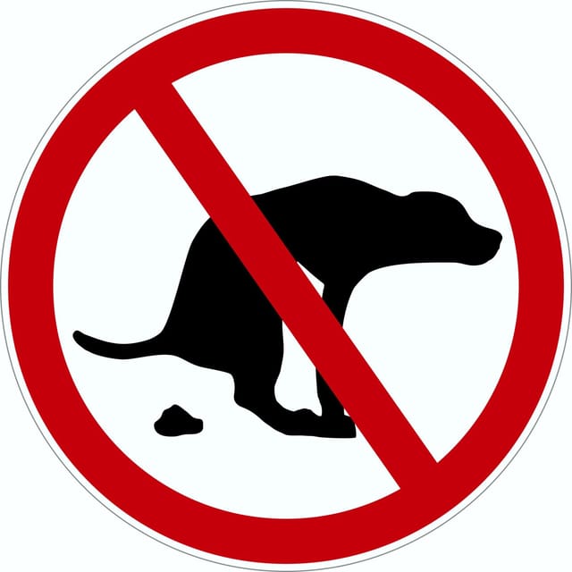 Türsschild Hundekot verboten Ø 9,5 cm Hard-PVC