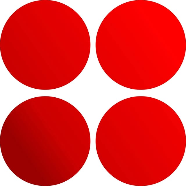 Aufkleber Dimension Holografie-Leucht-Reflektoren Rund Rot'' 10,5 cm x 10,5 cm