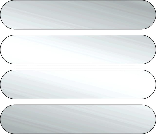 Aufkleber Reflektionsstreifen'' 8 cm x 1,5 cm Weiß
