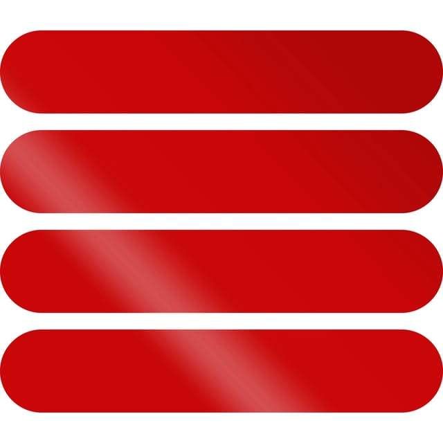 Aufkleber Reflektionsstreifen'' 8 cm x 1,5 cm Rot