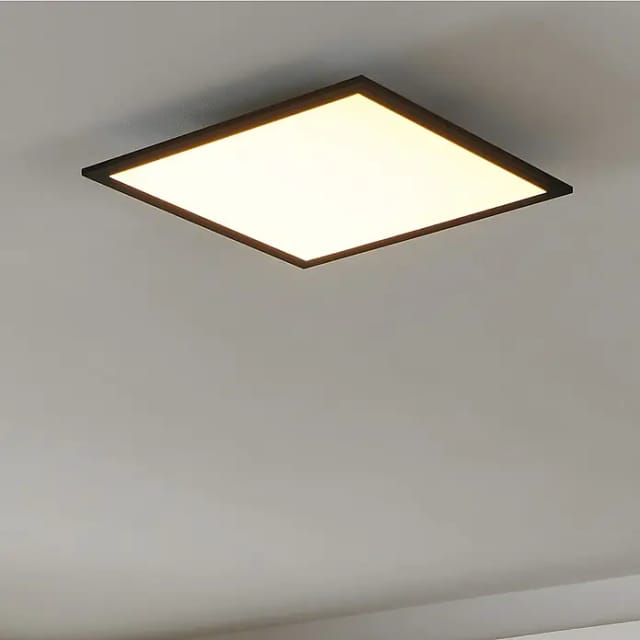 Eglo LED-Deckenleuchte Salobrena-Z CCT 45 cm x 45 cm Schwarz - Weiß