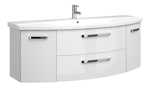 Pelipal Waschtisch Serie 4010 84 cm Weiß Hochglanz mit Softclose