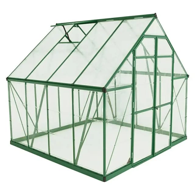 Palram Canopia Balance 8x8 Gewächshaus Grün 247 x 244 cm klare Seitenw.