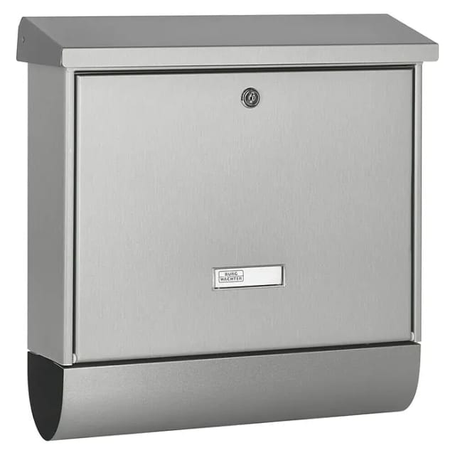 Burg Wächter Edelstahl-Briefkasten mit Zeitungsbox Inoxstar 4720 Ni