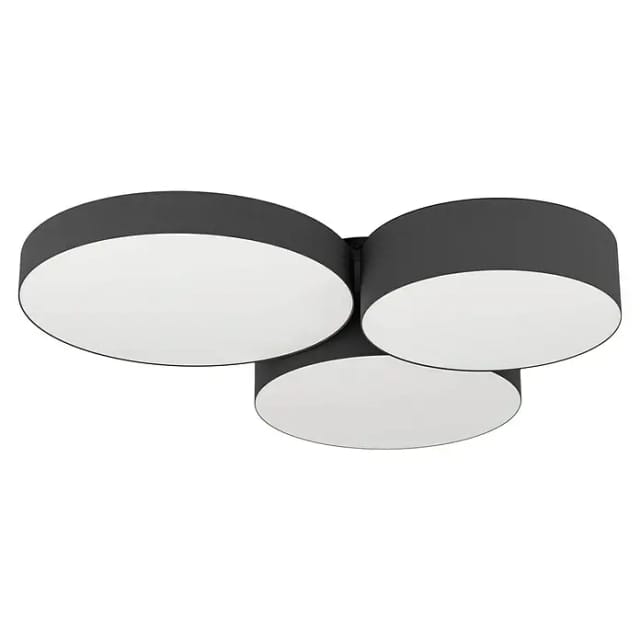 Eglo LED-Deckenleuchte Barbano-Z RGB/CCT 62,2 cm x 58 cm Schwarz - Weiß