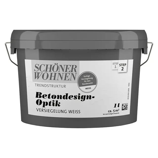 Schöner Wohnen Betondesign-Optik Versiegelung Weiß
