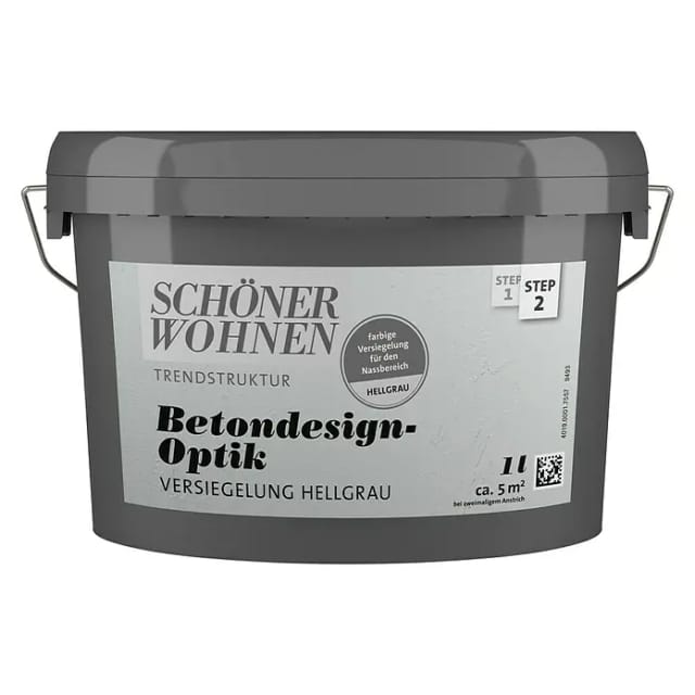 Schöner Wohnen Betondesign-Optik Versiegelung Hellgrau