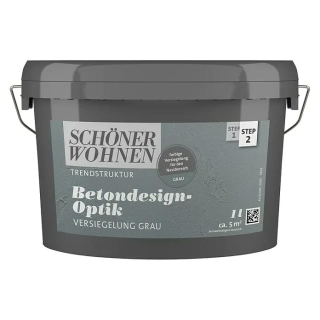 Schöner Wohnen Betondesign-Optik Versiegelung Grau