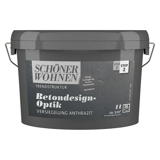 Schöner Wohnen Betondesign-Optik Versiegelung Anthrazit