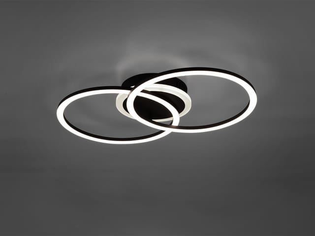 Trio LED-Deckenleuchte Venida matt Schwarz