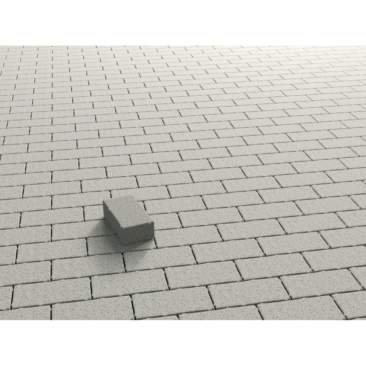 Rechteck-Pflaster Beton Weiß gewaschen 20 cm x 10 cm x 6 cm