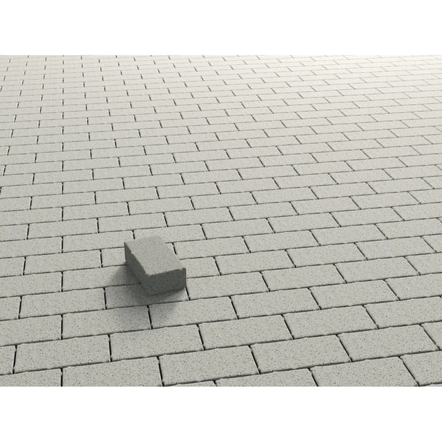 Rechteck-Pflaster Beton Weiß gewaschen 20 cm x 10 cm x 6 cm