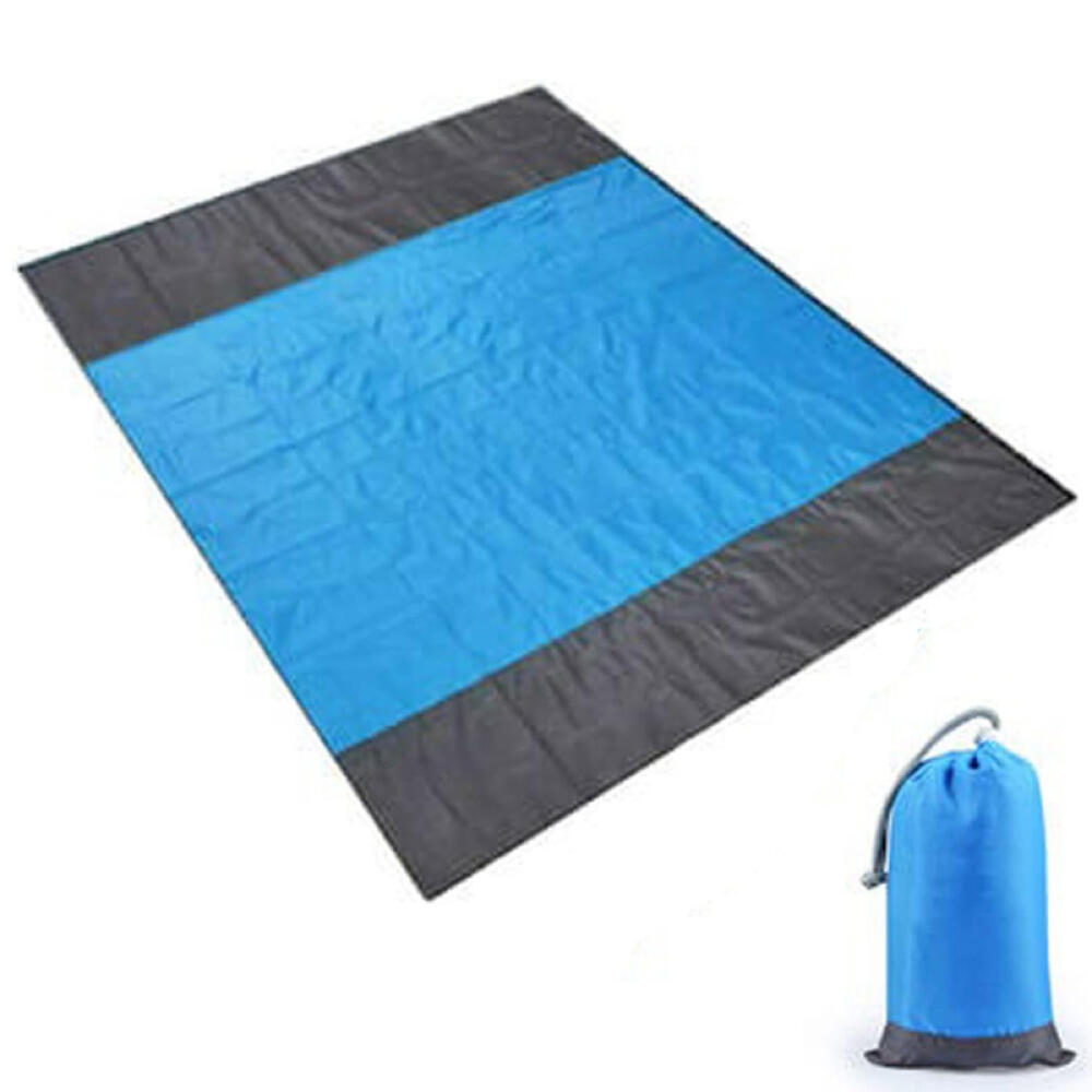Stranddecke, Tragbare Picknickdecke, Geeignet Für Strand, Camping, Wandern, Picknick, Blau (200140cm).