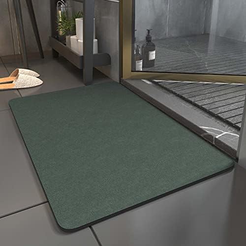 Schnelltrocknende Kieselgur-badematte, Küchenmatte, Fußmatte (50 X 80 Cm), Dunkelgrün