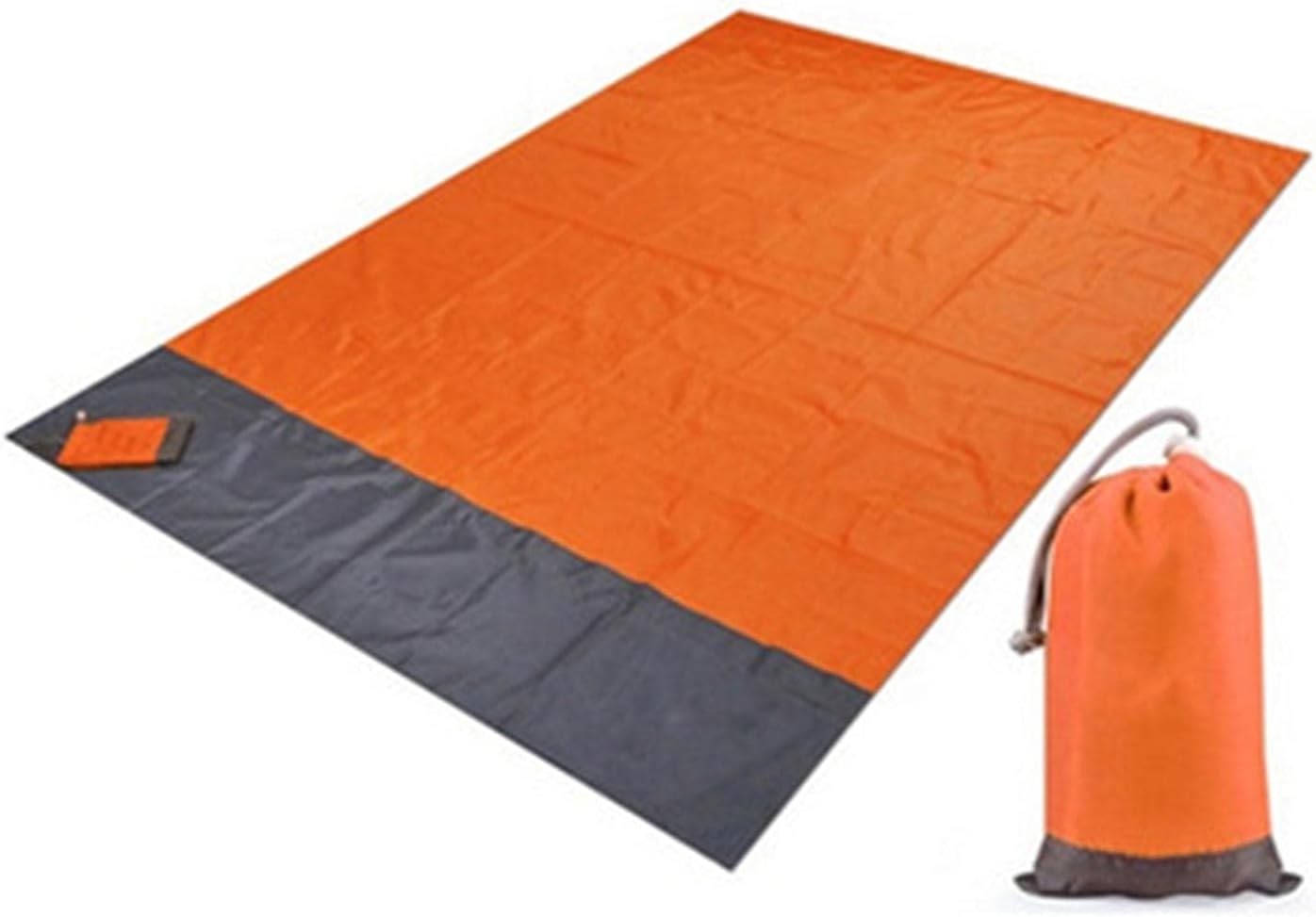 Stranddecke, Picknickdecke, Geeignet Für Strand, Camping, Wandern, Picknick, Orange (200140cm).