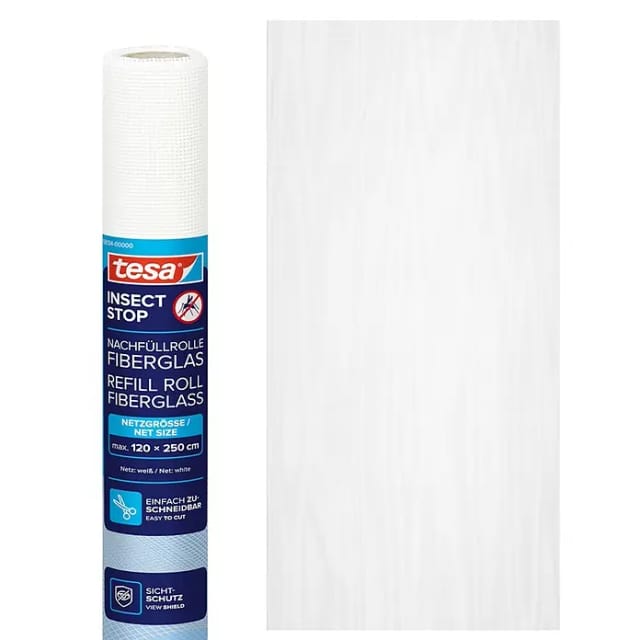 tesa® Insect Stop Nachfüllrolle Fiberglas weiß