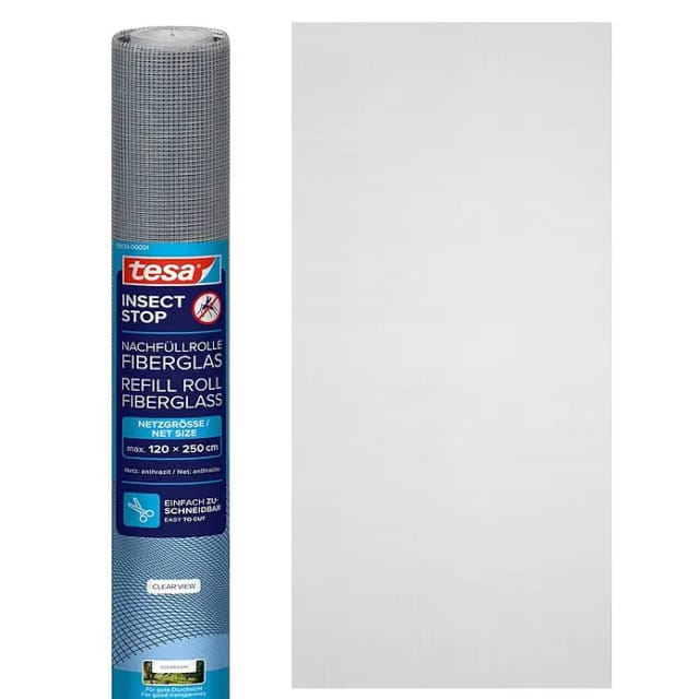 tesa® Insect Stop Nachfüllrolle Fiberglas anthrazit