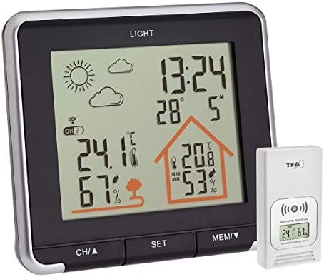 TFA Funk-Wetterstation Life mit Sensor-Touch Schwarz