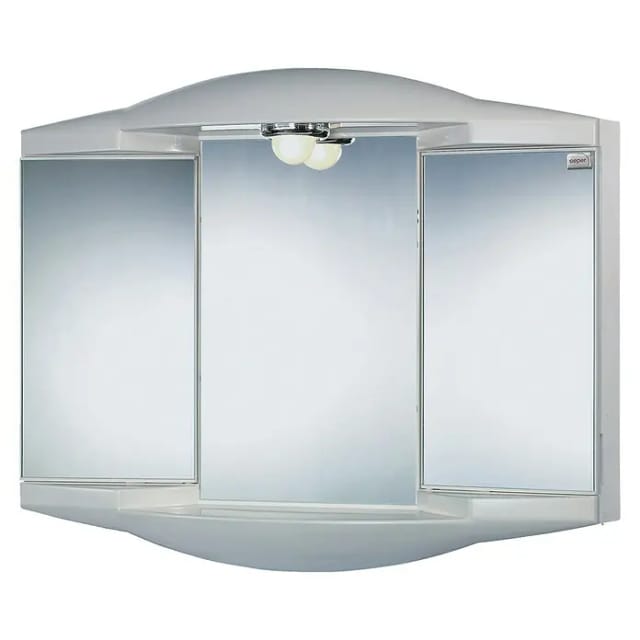 Sieper Spiegelschrank Chico 62 cm x 53 cm Alufarben Hochglanz