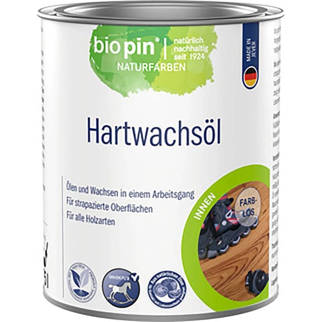Biopin Hartwachsöl Transparent seidenglänzend 750 ml