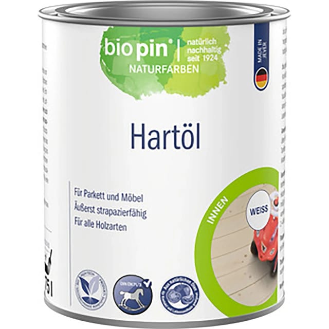 Biopin Hartöl Weiß seidenglänzend 750 ml