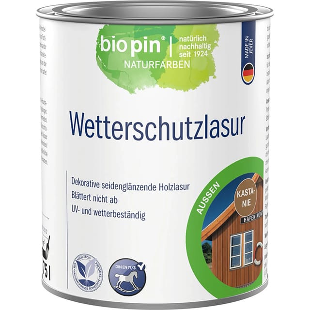 Biopin Wetterschutzlasur Kastanie 750 ml